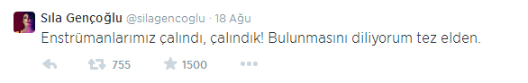 Sıla'nın bütün enstrümanları çalındı!